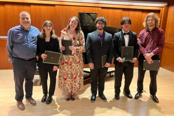 Darian Angel with other Sidney Forrest Clarinet Competition winners