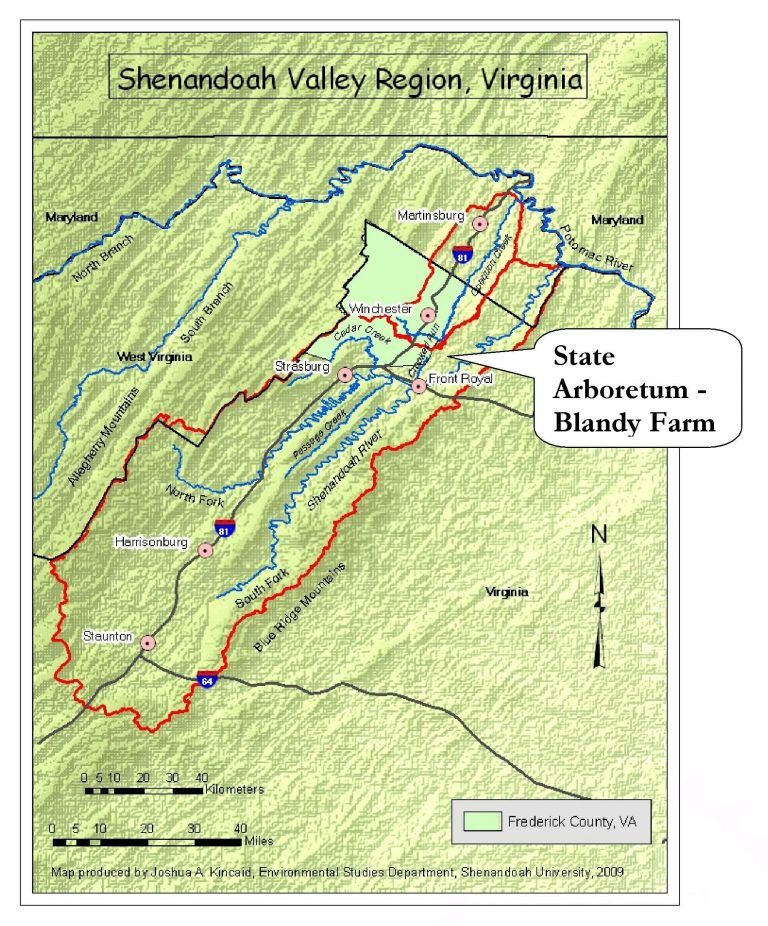 blandy experimental farm map