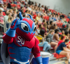 buzzy at pep rally