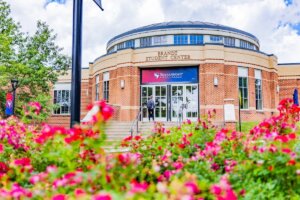 Brandt Student Center on a summer day.