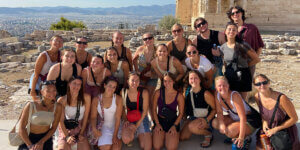 Dance students and faculty in Greece for GEL trip