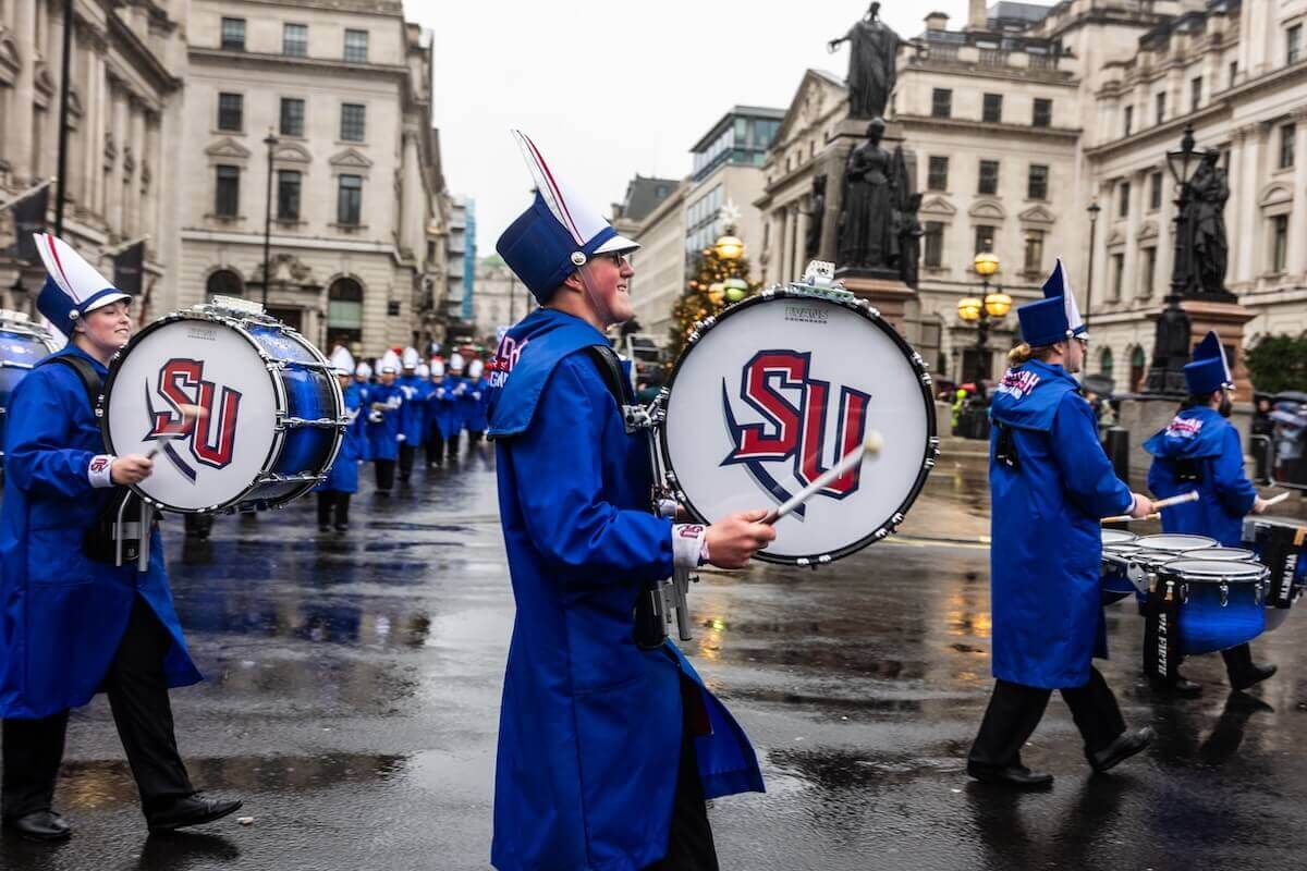 Shenandoah University Marching Band Shines In London’s New Year’s Day